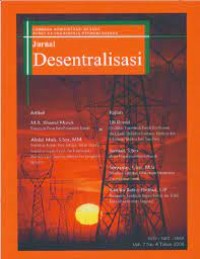 Jurnal Desentralisasi Vol. 7, No.4, Tahun 2006