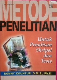 Metode Penlitian Untuk Penulisan Skripsi dan Tesis