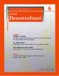 Jurnal Desentralisasi Vol. 6, No. 4 Tahun 2005