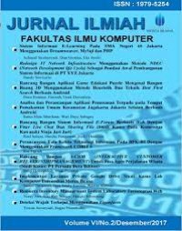 Jurnal Ilmiah FASILKOM Volume VI/No.2/Desember/2017